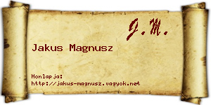 Jakus Magnusz névjegykártya